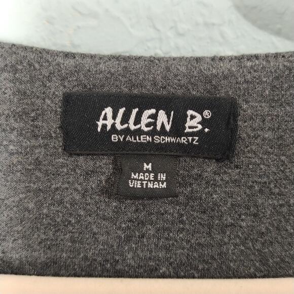 Allen B by Allen Schwartz Womens Gray Open Front Cardigan M Ruffle Sleeve Detail - Picture 5 of 6